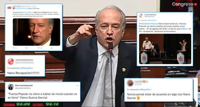 Así reaccionaron los usuarios ante el discurso de Nano Guerra (Foto: Captura Congreso)