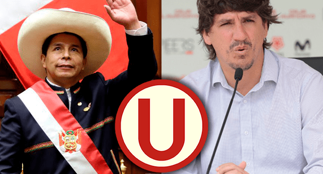 Presidente Pedro Castillo reveló que es hincha de la “U” en reunión con Jean Ferrari | Foto: composición / Difusión / La República