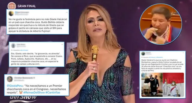 Gisela Valcárcel se vuelve tendencia en Twitter tras criticar a Guido Bellido (Captura América TV)