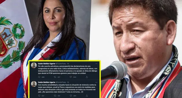 Guido Bellido responde ante acusación de Patricia Chirinos y niega los hechos