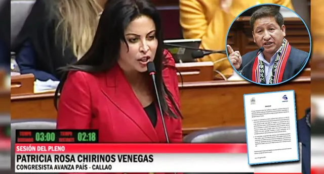 Avanza País se pronuncia sobre la acusación de Patricia Chirinos al premier (Foto: Captura TV Perú/Congreso)