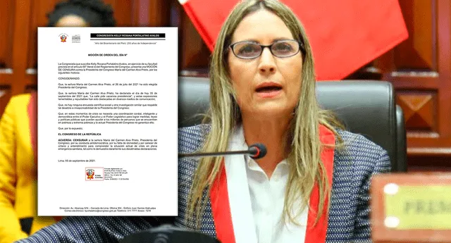 Presentan moción de censura contra María del Carmen Alva por “conducta antidemocrática” | Foto: La República