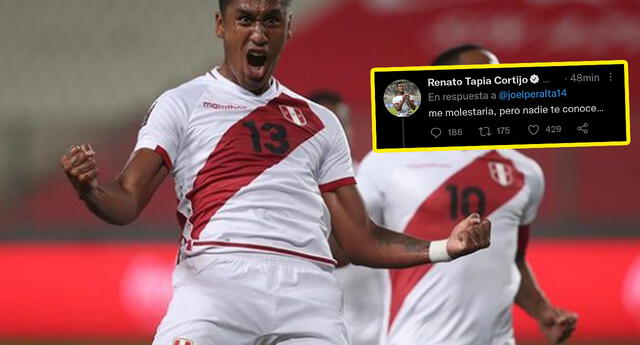 Renato Tapia respondió a periodista que criticó el partido de Perú vs Venezuela