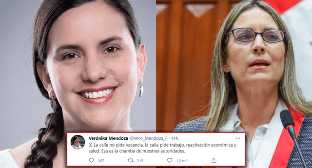 “La calle no pide vacancia, pide trabajo”: Verónika Mendoza le respondió a María del Carmen Alva | Foto: composición / Instagram / Difusión