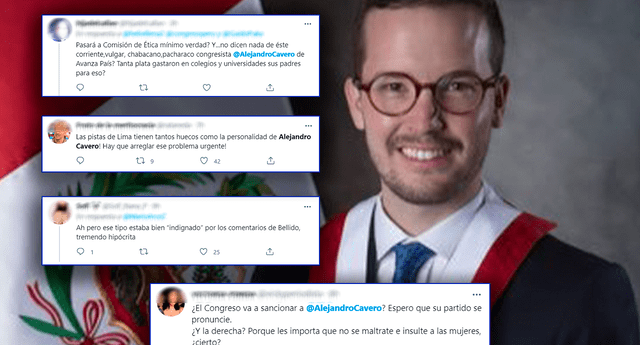 Alejandro Cavero comparó a las mujeres con las pistas de Lima y genera indignación en Twitter | Foto: Twitter
