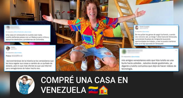 Usuarios critican al youtuber mexicano tras comprar casa en Venezuela (Foto: IG Luisito Comunica)