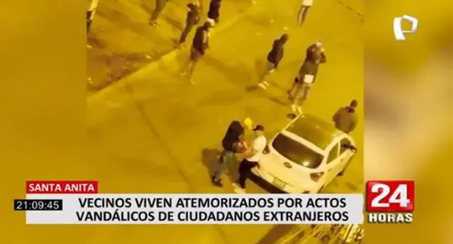 Los sujetos aparentemente serían extranjeros según los vecinos (Foto: Captura 24 Horas)