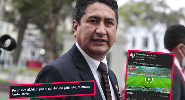 Cuenta de Facebook de Vladimir Cerrón transmitió partido de Perú vs Chile, pese a ser ilegal