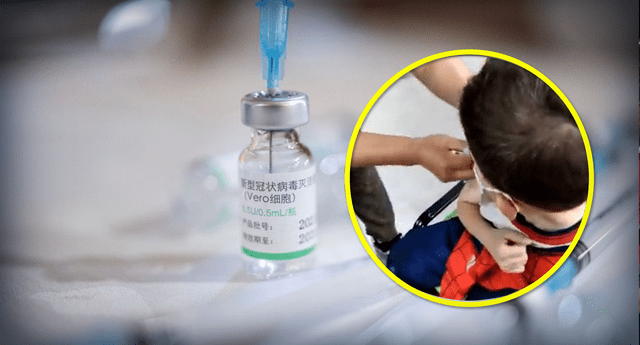 Niño disfrazado de Spider-Man se comporta como un héroe en vacunación