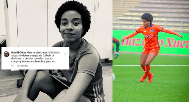 Futbolista responde a usuario racista que la atacó (Foto: Twitter Marisella Joya)