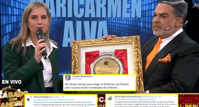 María del Carmen Alva recibe críticas tras presentarse en el programa de Andrés Hurtado | Foto: captura Panamericana