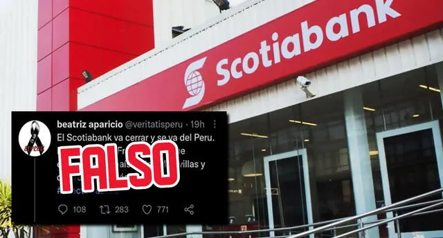 Scotiabank desmiente rumores sobre posible cierre (Foto: Difusión)