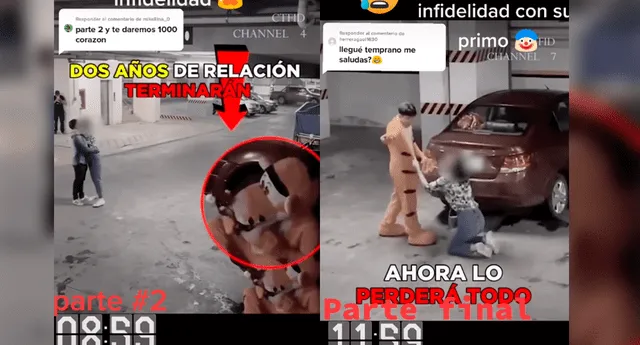 Joven se arrodilla ante su novio para pedirle perdón por su infidelidad y video se hizo viral en TikTok | Foto: captura TikTok