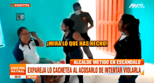 Alcalde de Áncash es acusado de intentar violar a una mujer delante de sus hijas | Foto: captura ATV