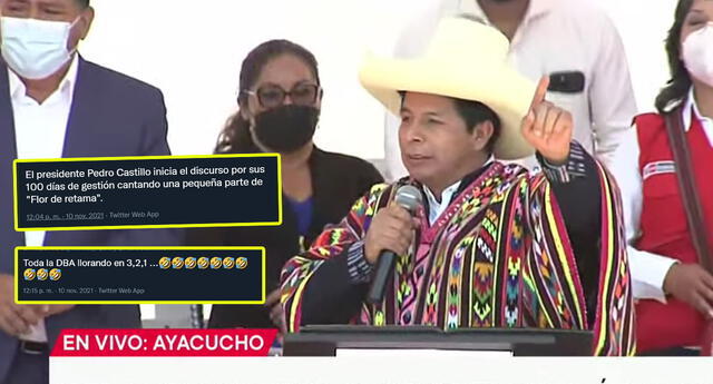 Presidente Pedro Castillo sorprende cantando Flor de Retama y así reaccionan en redes