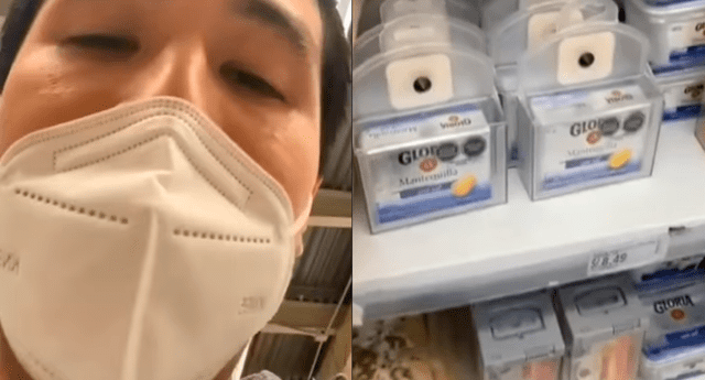 Callao: supermercado usa envases de seguridad para evitar que roben la mantequilla y video se hace viral | Foto: TikTok