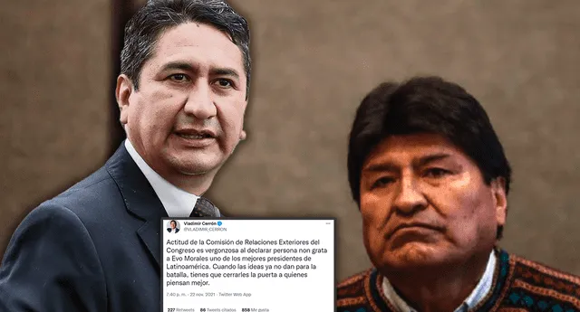 Cerrón sobre Evo Morales: “Es uno de los mejores presidentes de Latinoamérica” | Foto: composición / La República / Difusión