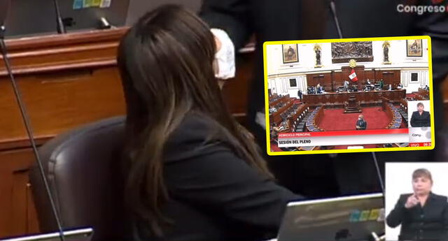 Un bochornoso momento se vivió desde el pleno del Congreso | Foto: Captura