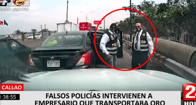 Callao: ladrones vestidos de policías intervinieron a empresario para robarle lingotes de oro | Foto: captura Panamericana