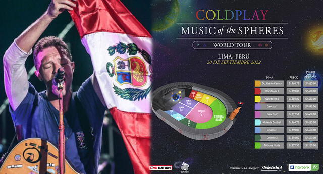 Coldplay en Lima: entradas desde 150 soles para el concierto en el 2022