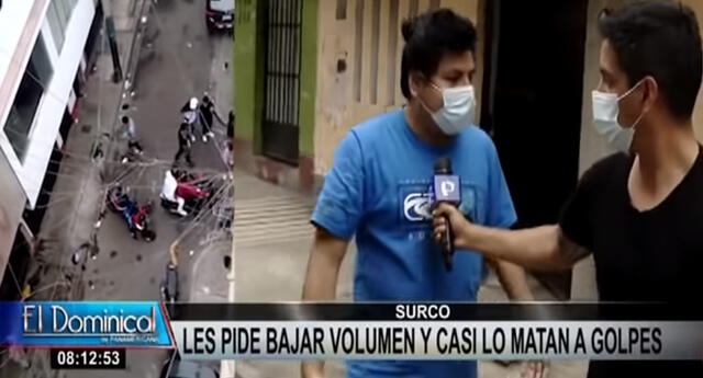 Surco: violentos sujetos golpean a hombre que les pidió bajar el volumen de su música / El dominical / Panamericana TV