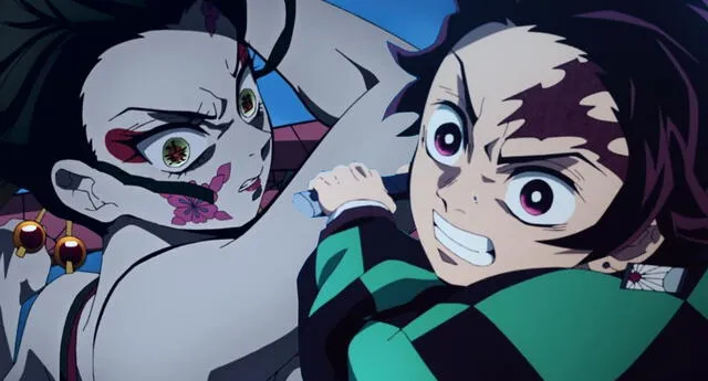 Kimetsu no Yaiba: el inicio de la batalla entre Daki y Tanjiro registra un declive en el rating | Foto: composición de Rocío Carvajal/ La República