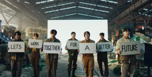 BTS en la campaña publicitaria de Samsung que saldrá durante el Superbowl. Foto: Samsung