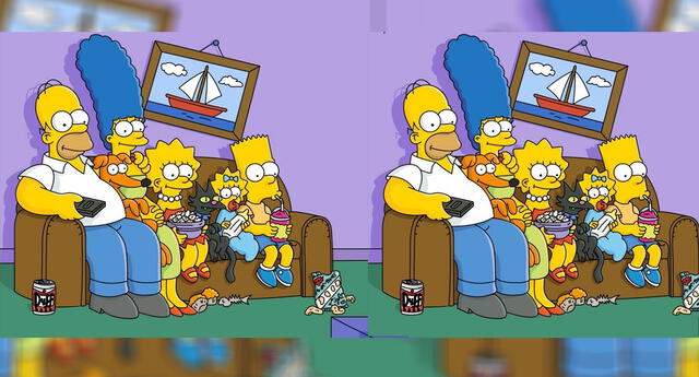 Este desafío visual es para todo fan de la familia de Springfield | Foto: Composición