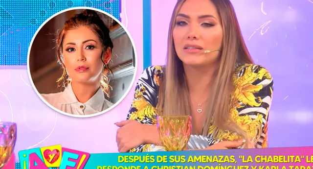 Isabel Acevedo pide disculpas a Karla Tarazona por romance con Christian Domínguez. Foto: captura Willax TV/Instagram/Karla Tarazona