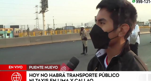 Joven afectado por la inmovilización obligatoria no puede transportarse para ir a trabajar.