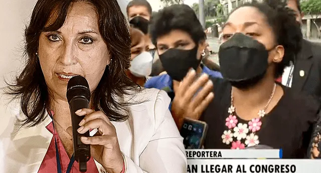 Dina Boluarte se pronuncia sobre presencia de congresistas en protesta. Foto: La República/captura TV Perú